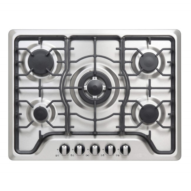 iQ 70cm 5 Burner Gas Hob Stainless Steel IQGH701S Appliances Direct